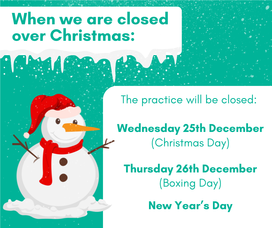 When we are closed over Christmas